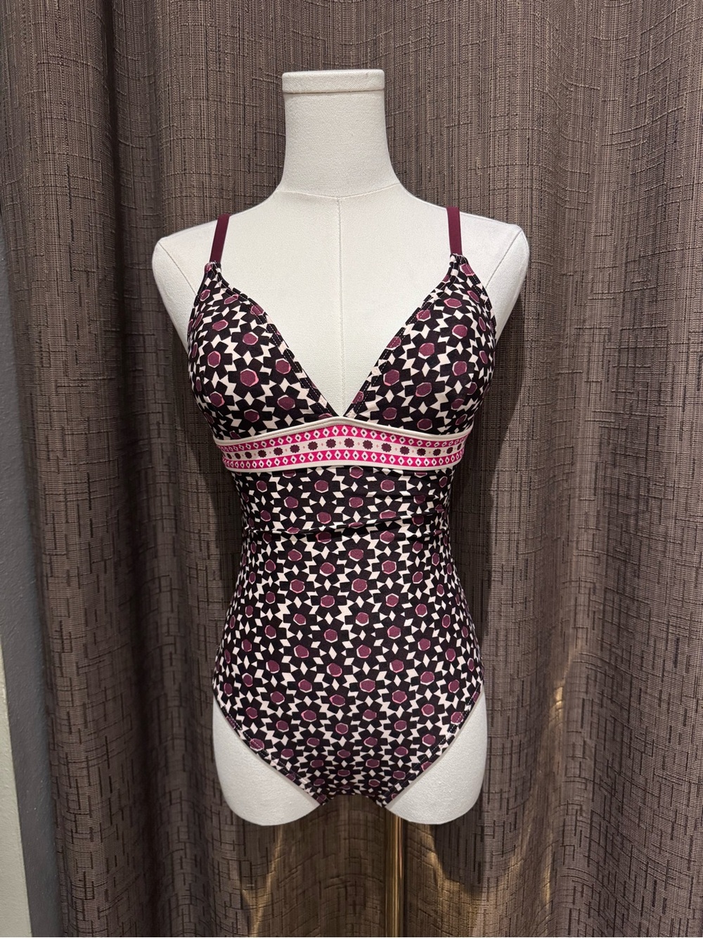 Kate Spade Geometric One-Piece Swimsuit - Size S